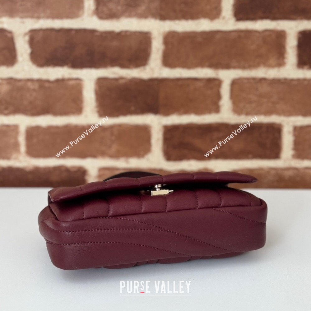 Gucci Quilted Puffy Leather Milano Mini Top Handle bag Dark Burgundy 2024 806017 (DLH-241102038)