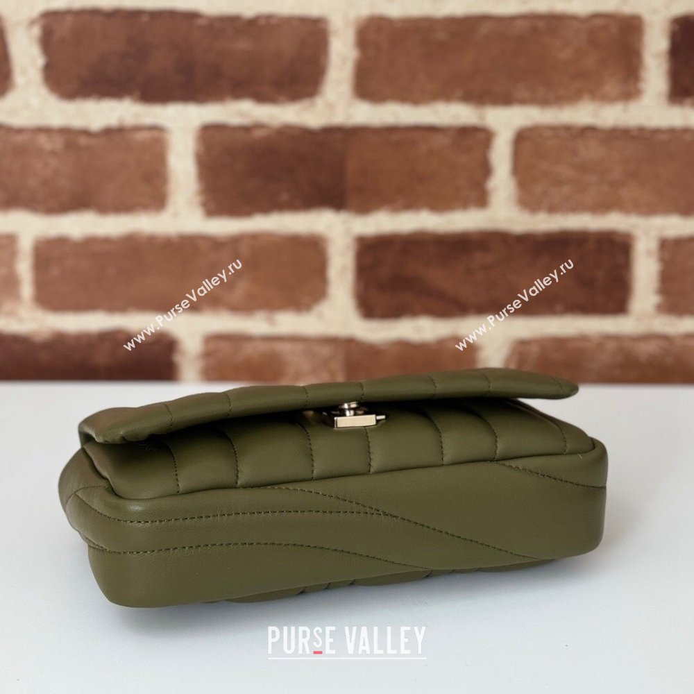 Gucci Quilted Puffy Leather Milano Mini Top Handle bag Green 2024 806017 (DLH-241104048)