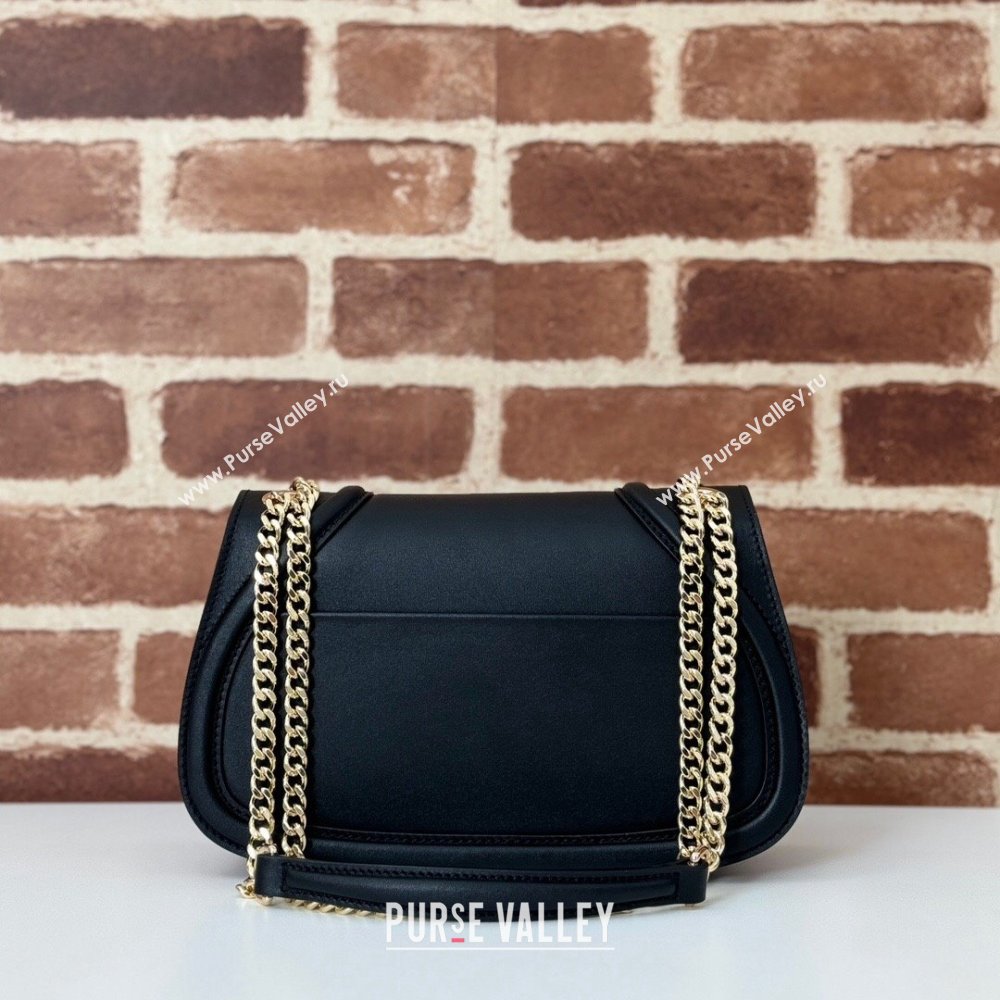 Gucci Blondie Leather Small Shoulder Bag Black 2024 815715 (DLH-241104038)