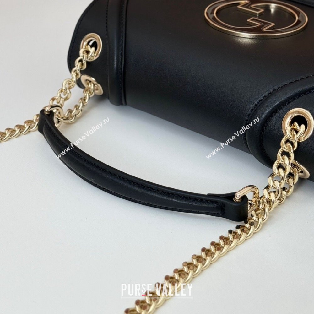 Gucci Blondie Leather Small Shoulder Bag Black 2024 815715 (DLH-241104038)