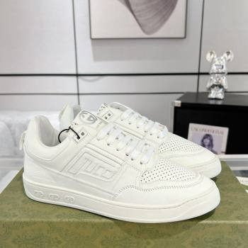 Gucci Leather Sneakers with GUCCI All White 2024 GG111807 (KL-241118082)