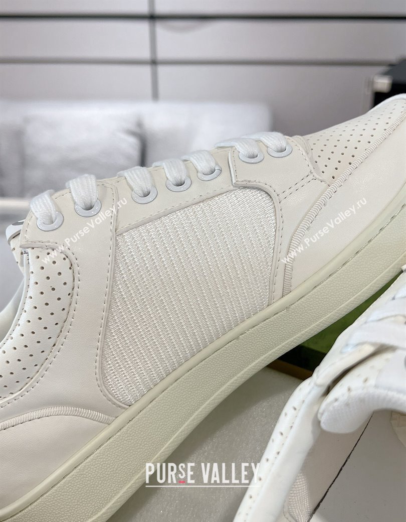 Gucci Leather Sneakers with Interlocking G All White 2024 GG111807 (KL-241118088)