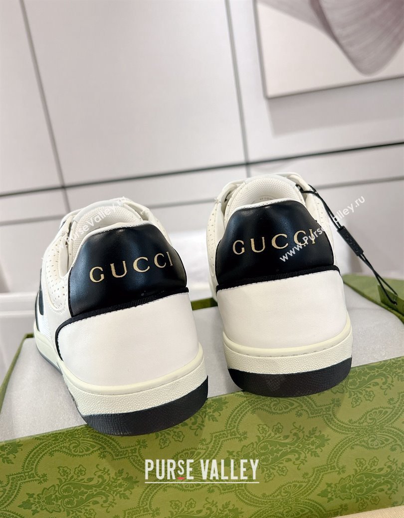 Gucci White Leather Sneakers with Interlocking G Black 2024 GG111807 (KL-241118089)