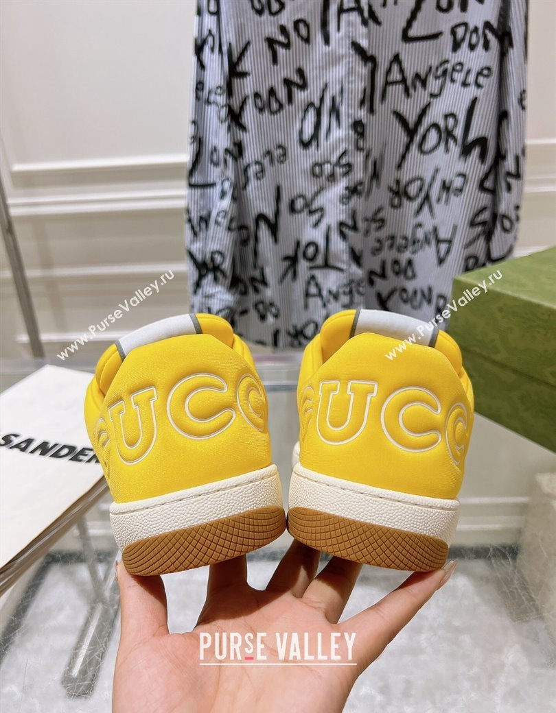 Gucci Screener Trainer Sneakers in Yellow Neoprene with Web 2024 (SS-241119119)