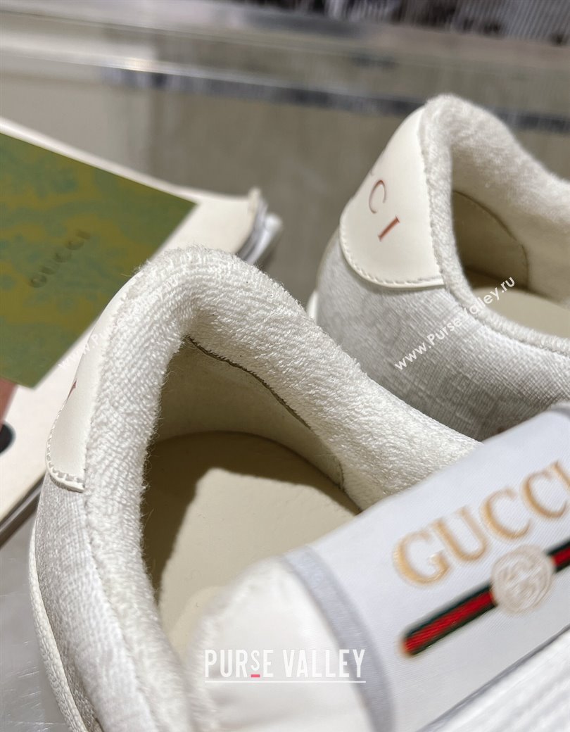 Gucci Screener Trainer Sneakers in GG Canvas with Web White 2024 1119 (SS-241119134)