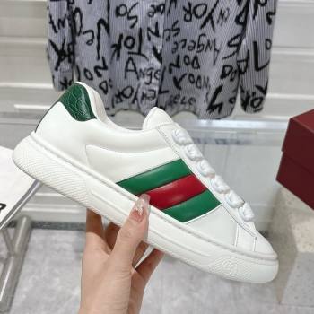 Gucci Calf Leather Ace Sneakers White 2024 806633 (SS-241119100)