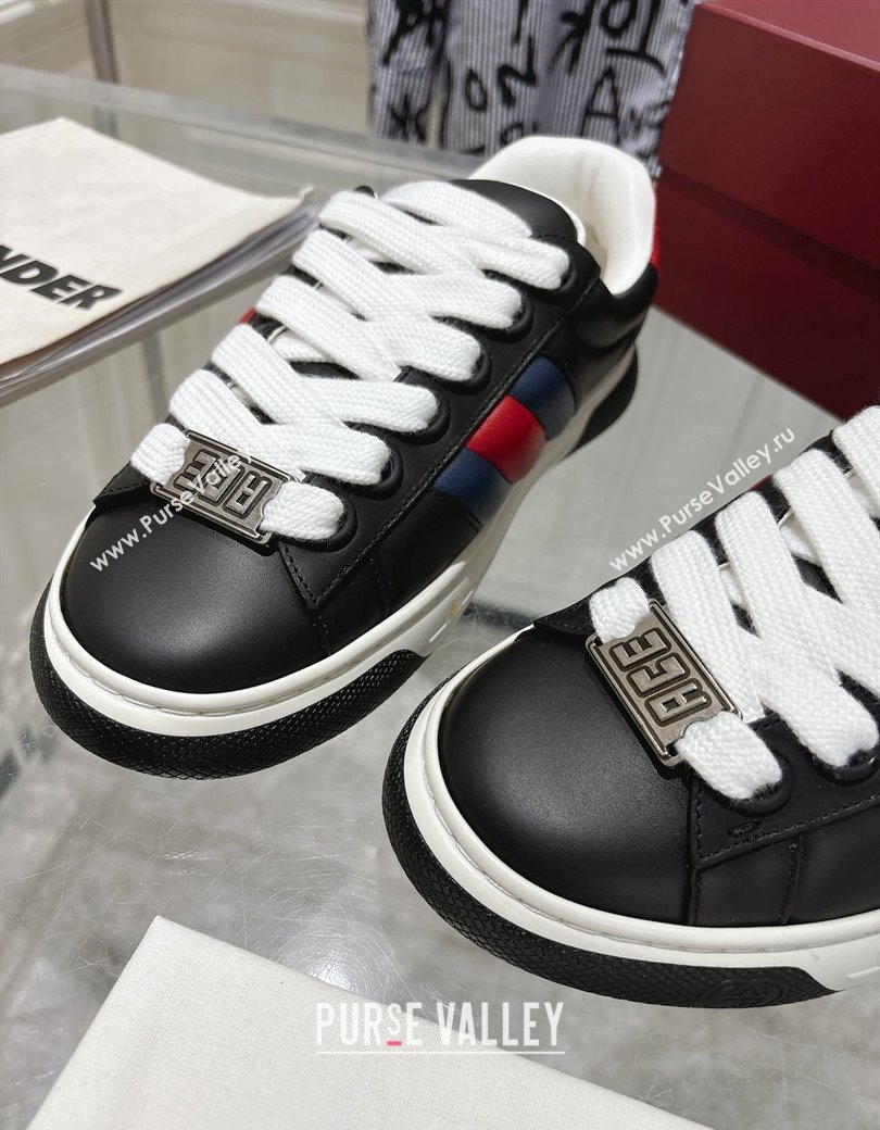 Gucci Calf Leather Ace Sneakers Black 2024 806633 (SS-241119101)