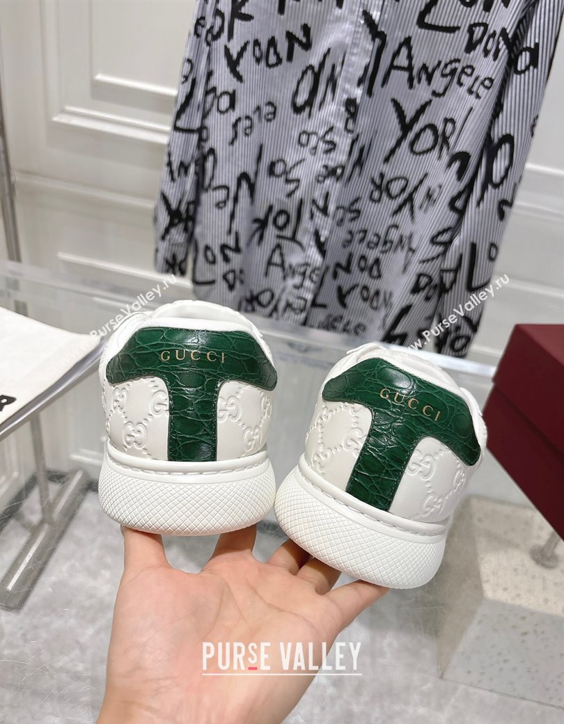 Gucci GG Leather Ace Sneakers White 2024 806633 (SS-241119102)