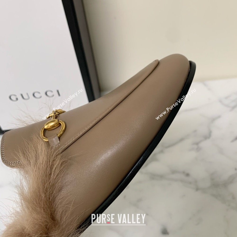 Gucci GG Canvas and Wool Flat Slippers Grey 2024 1119 (MD-241119091)