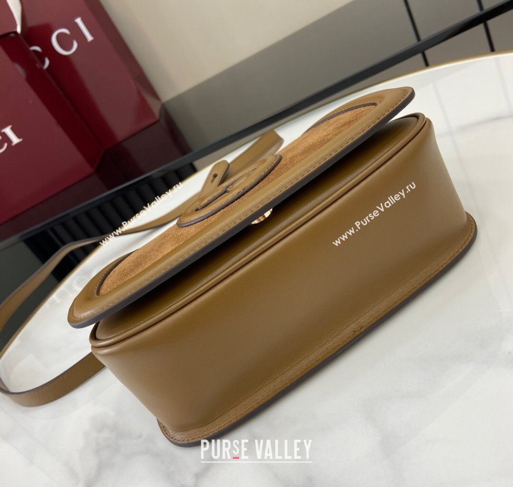 Gucci Blondie Mini Shoulder bag in Suede 815700 Light Brown 2024 (XLU-241211030)