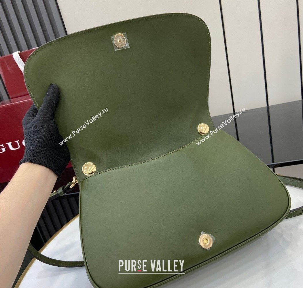 Gucci Blondie Suede Medium Top Handle Bag 815719 Green 2024 (XLU-241211018)