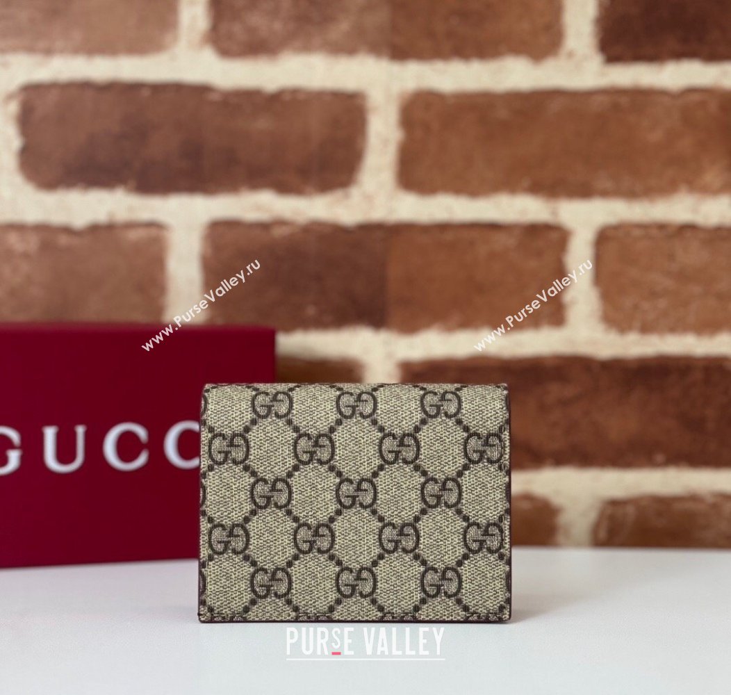 Gucci GG Canvas Mini Wallet with Dog Detail 818767 2024 (DLH-241211044)