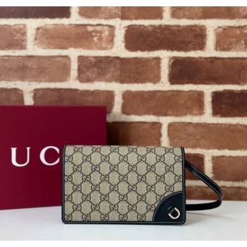 Gucci GG Canvas Emblem Super Mini Shoulder bag Black 2024 820688 (DLH-241211054)