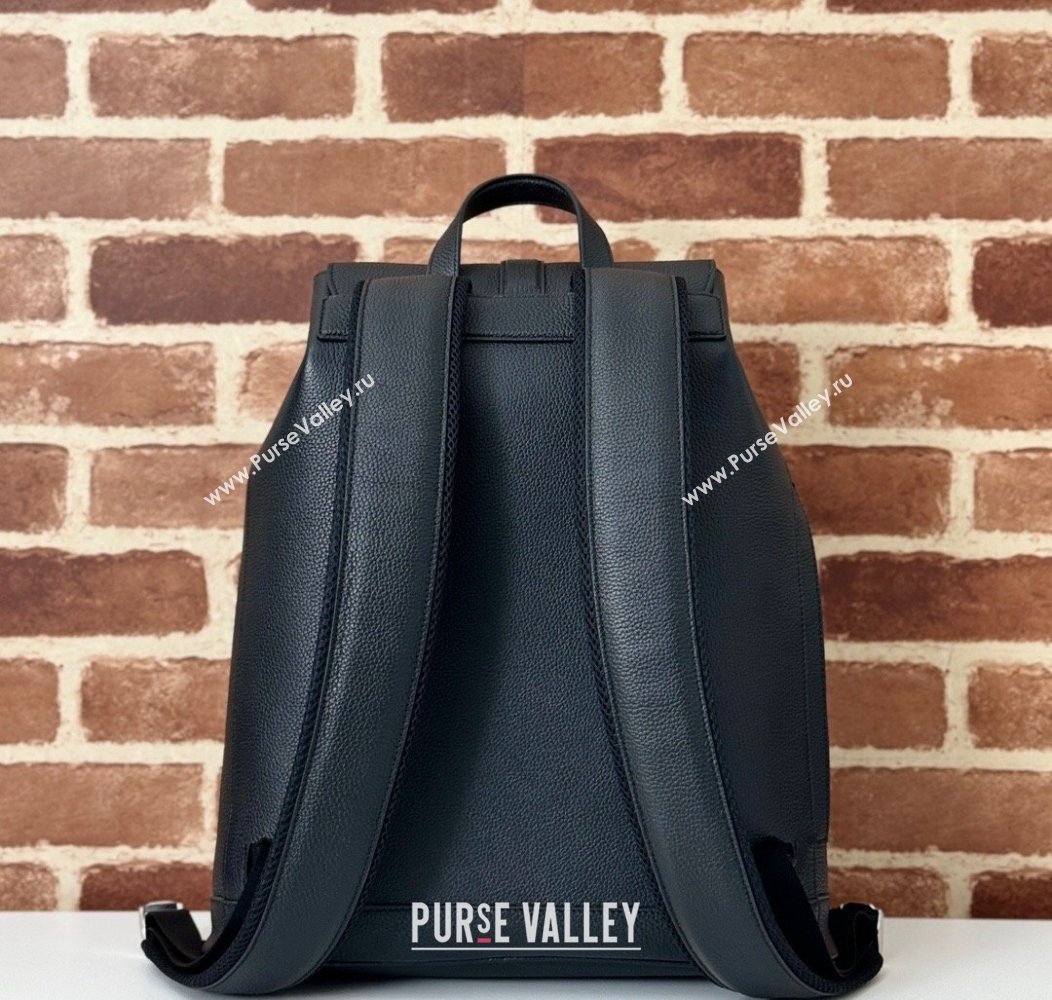 Gucci Mens Leather Large Backpack Bag Black 2024 816750 (DLH-241211109)