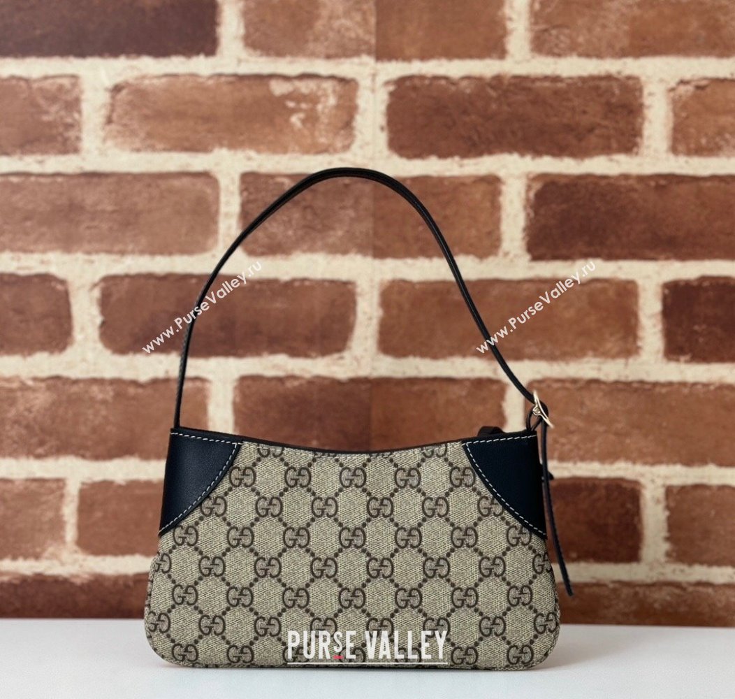 Gucci GG Canvas Emblem Mini Shoulder bag Black 2024 820696 (DLH-241211122)