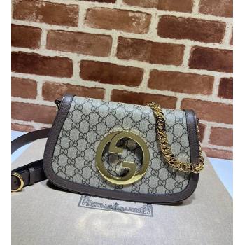 Gucci Blondie GG Canvas Shoulder Bag with Interlocking G 699268 Brown 2024 (DLH-241211032)