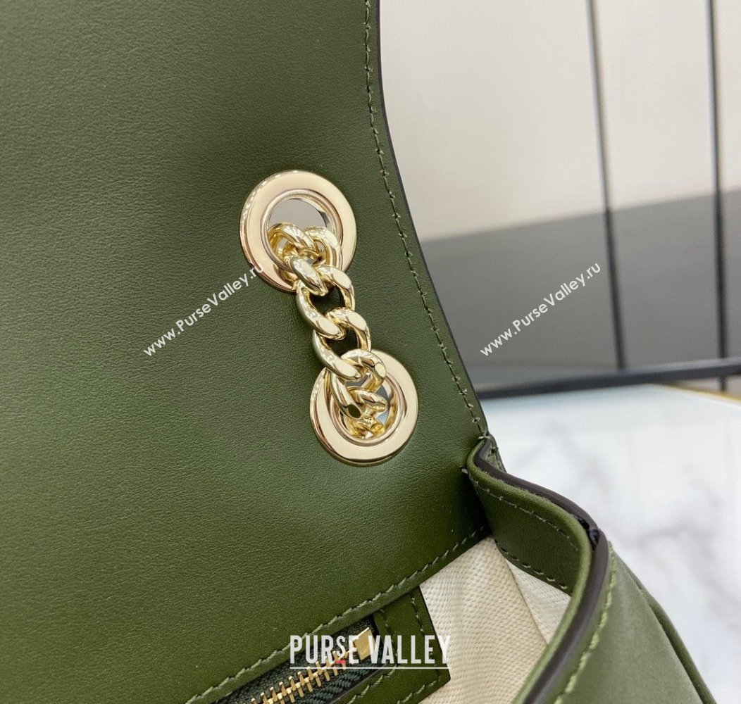 Gucci Blondie Suede Small Shoulder Bag Green 2024 815715 (XLU-241211022)