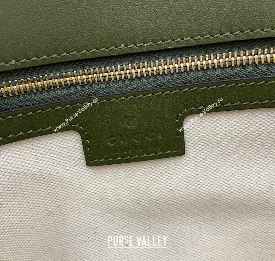 Gucci Blondie Suede Small Shoulder Bag Green 2024 815715 (XLU-241211022)