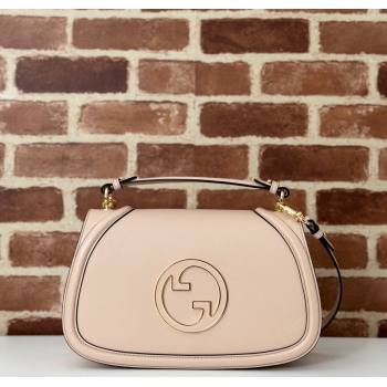 Gucci Blondie Leather Medium Top Handle Bag 815719 Light Pink 2024 (DLH-241211019)