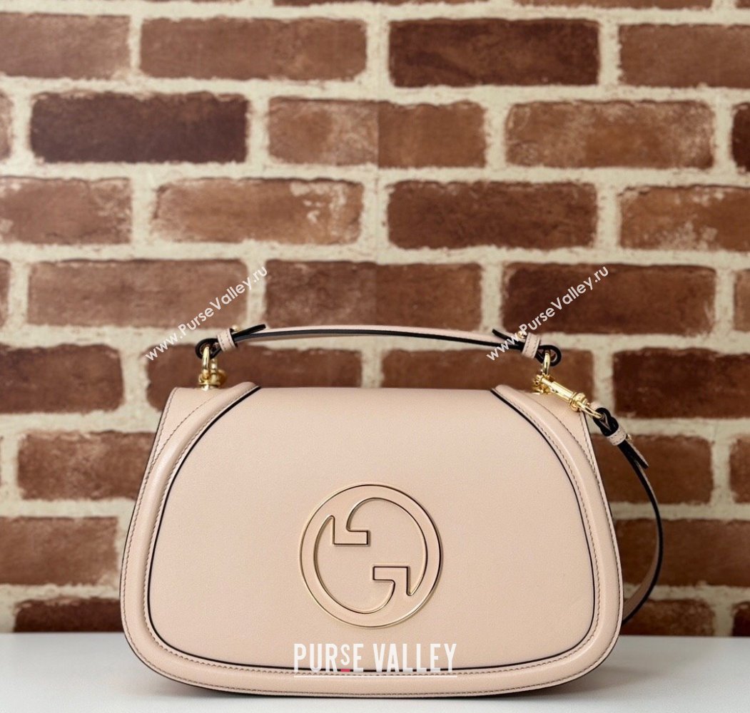 Gucci Blondie Leather Medium Top Handle Bag 815719 Light Pink 2024 (DLH-241211019)