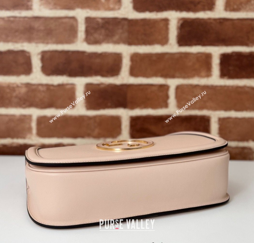 Gucci Blondie Leather Medium Top Handle Bag 815719 Light Pink 2024 (DLH-250117094)