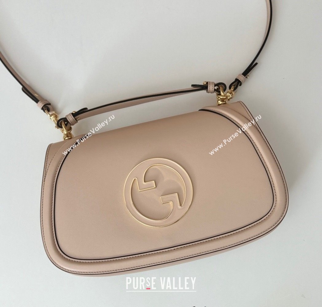 Gucci Blondie Leather Medium Top Handle Bag 815719 Light Pink 2024 (DLH-250117094)