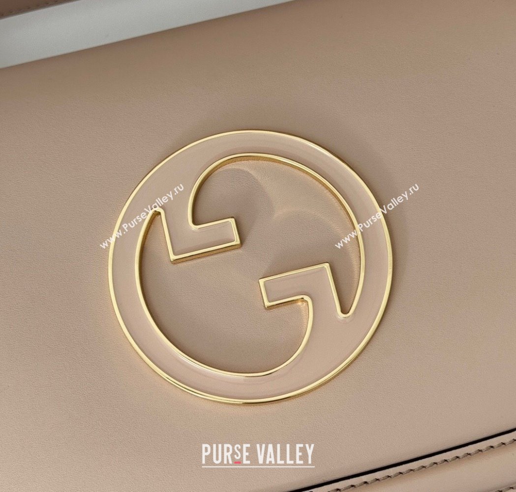 Gucci Blondie Leather Medium Top Handle Bag 815719 Light Pink 2024 (DLH-250117094)