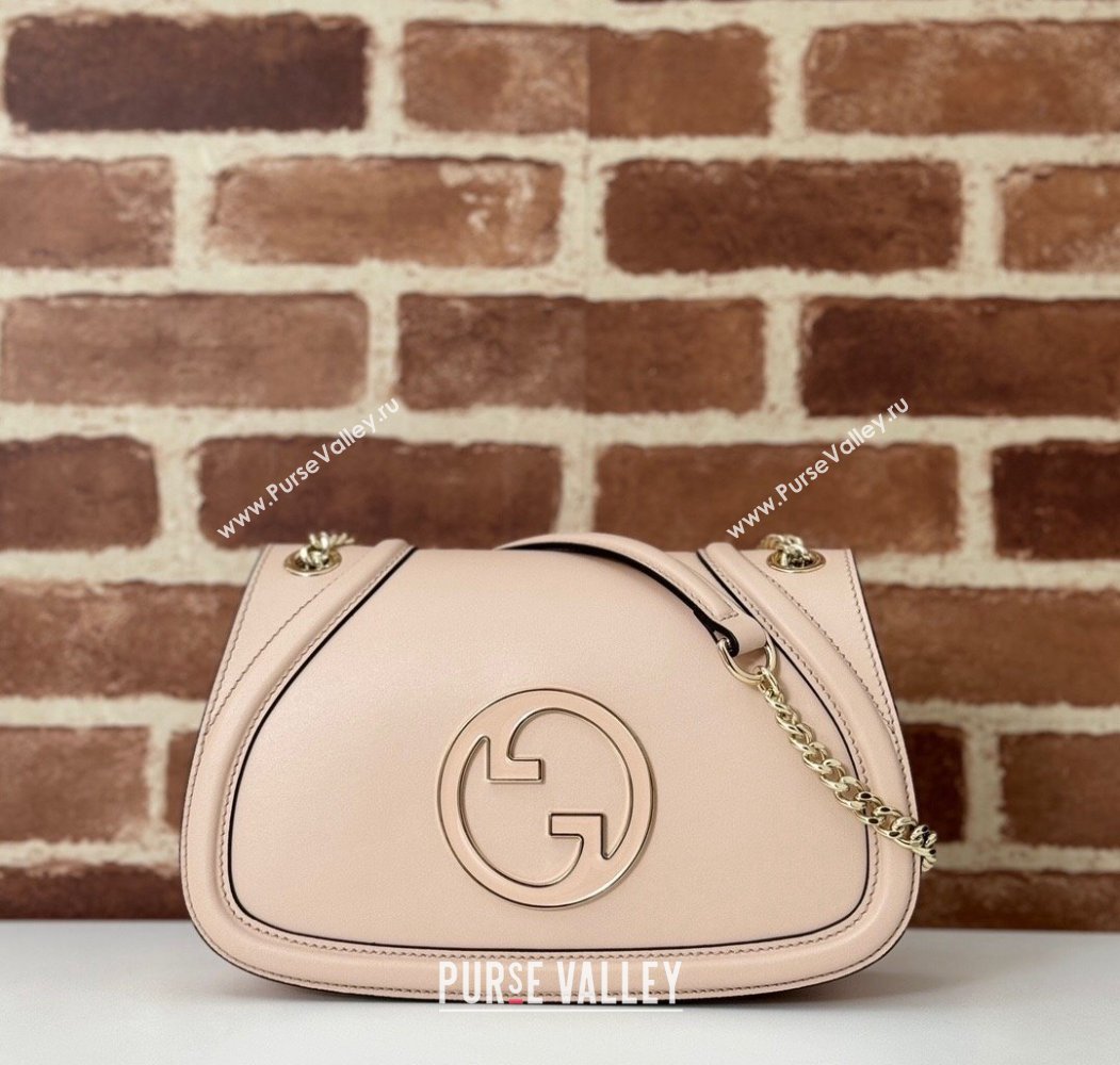 Gucci Blondie Leather Small Shoulder Bag Light Pink 2024 815715 (DLH-241211023)