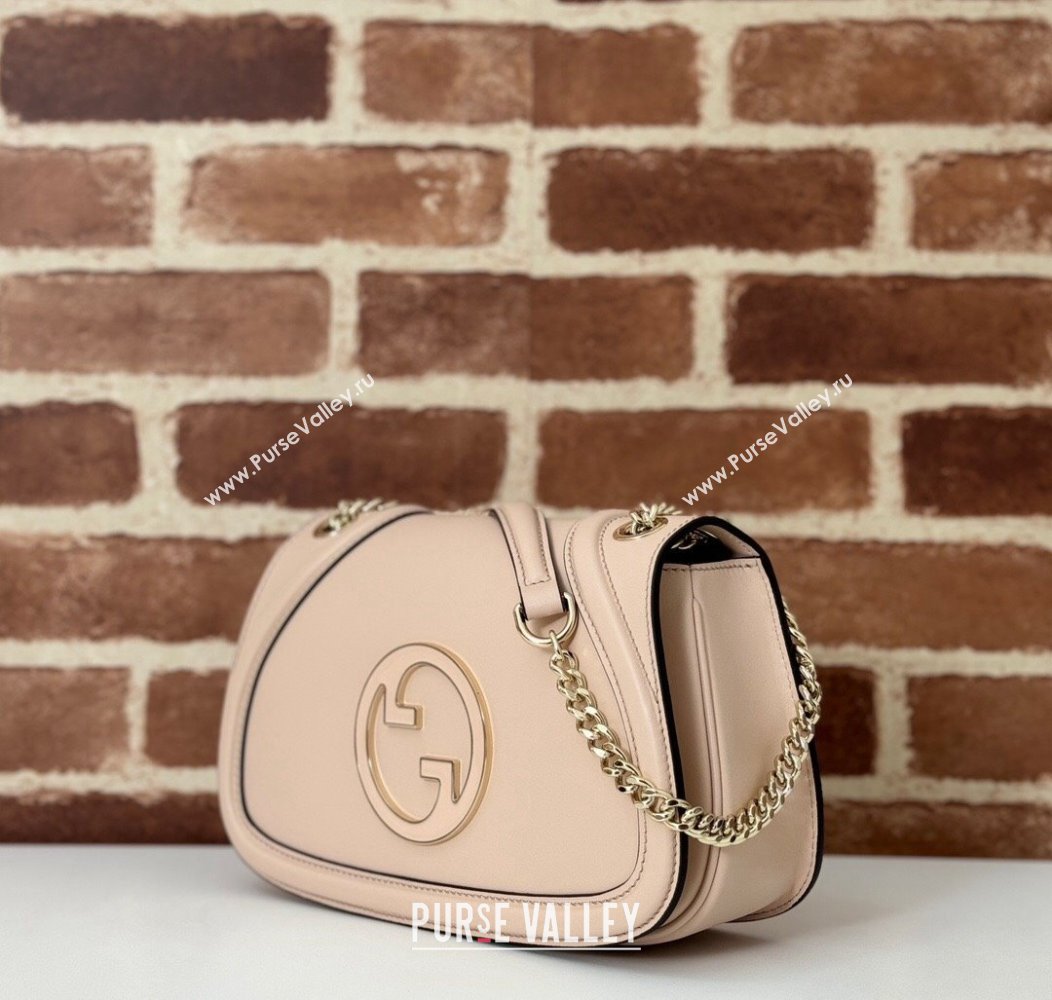 Gucci Blondie Leather Small Shoulder Bag Light Pink 2024 815715 (DLH-241211023)