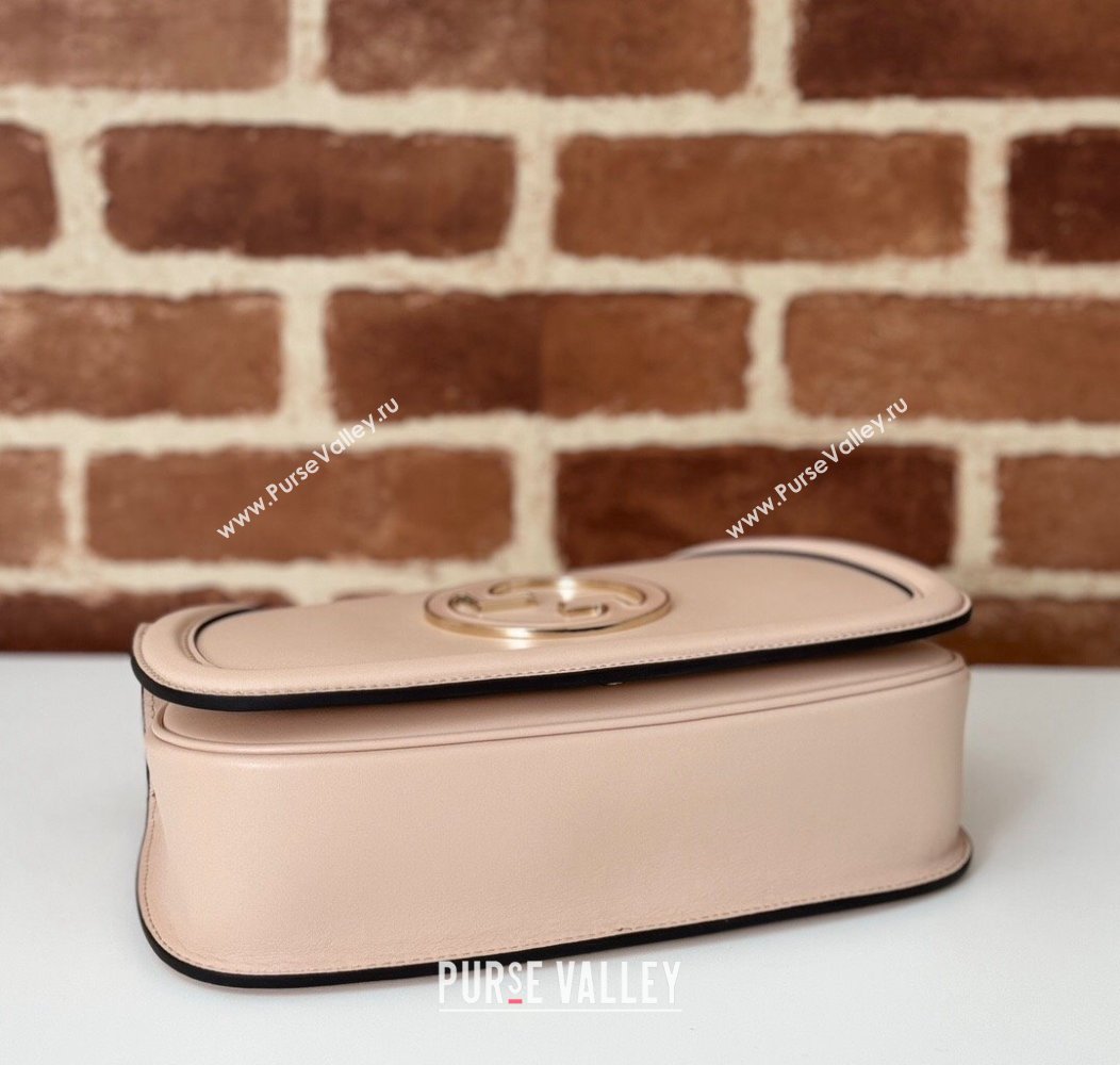 Gucci Blondie Leather Small Shoulder Bag Light Pink 2024 815715 (DLH-241211023)