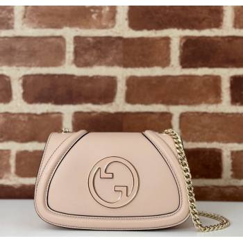 Gucci Blondie Mini Shoulder Bag in Leather Light Pink 2024 815711 (DLH-241211027)