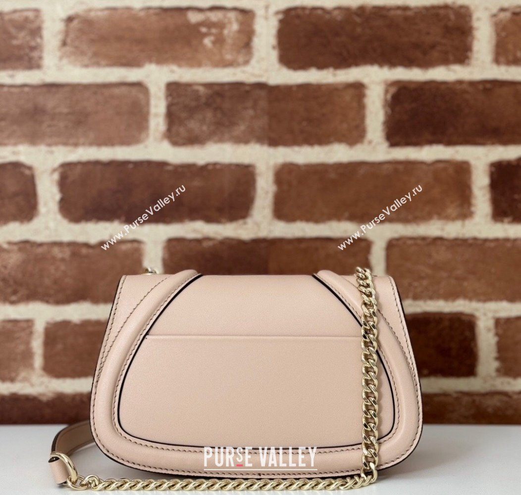 Gucci Blondie Mini Shoulder Bag in Leather Light Pink 2024 815711 (DLH-241211027)