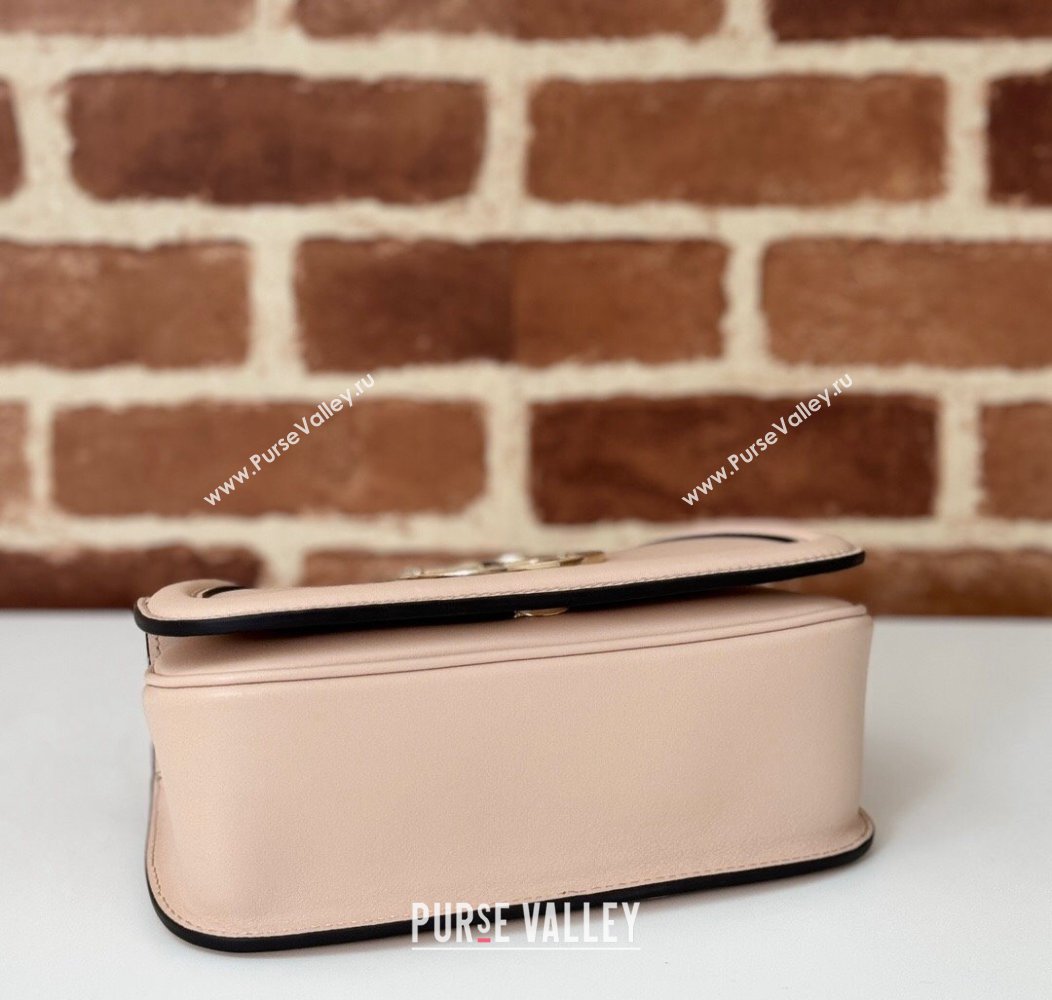 Gucci Blondie Mini Shoulder Bag in Leather Light Pink 2024 815711 (DLH-241211027)