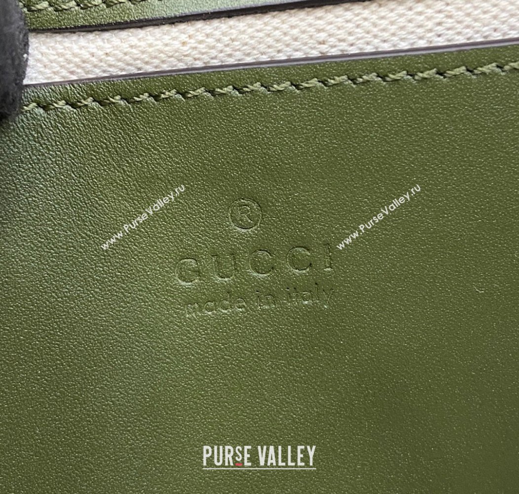 Gucci Blondie Mini Shoulder Bag in Suede Green 2024 815711 (XLU-241211025)