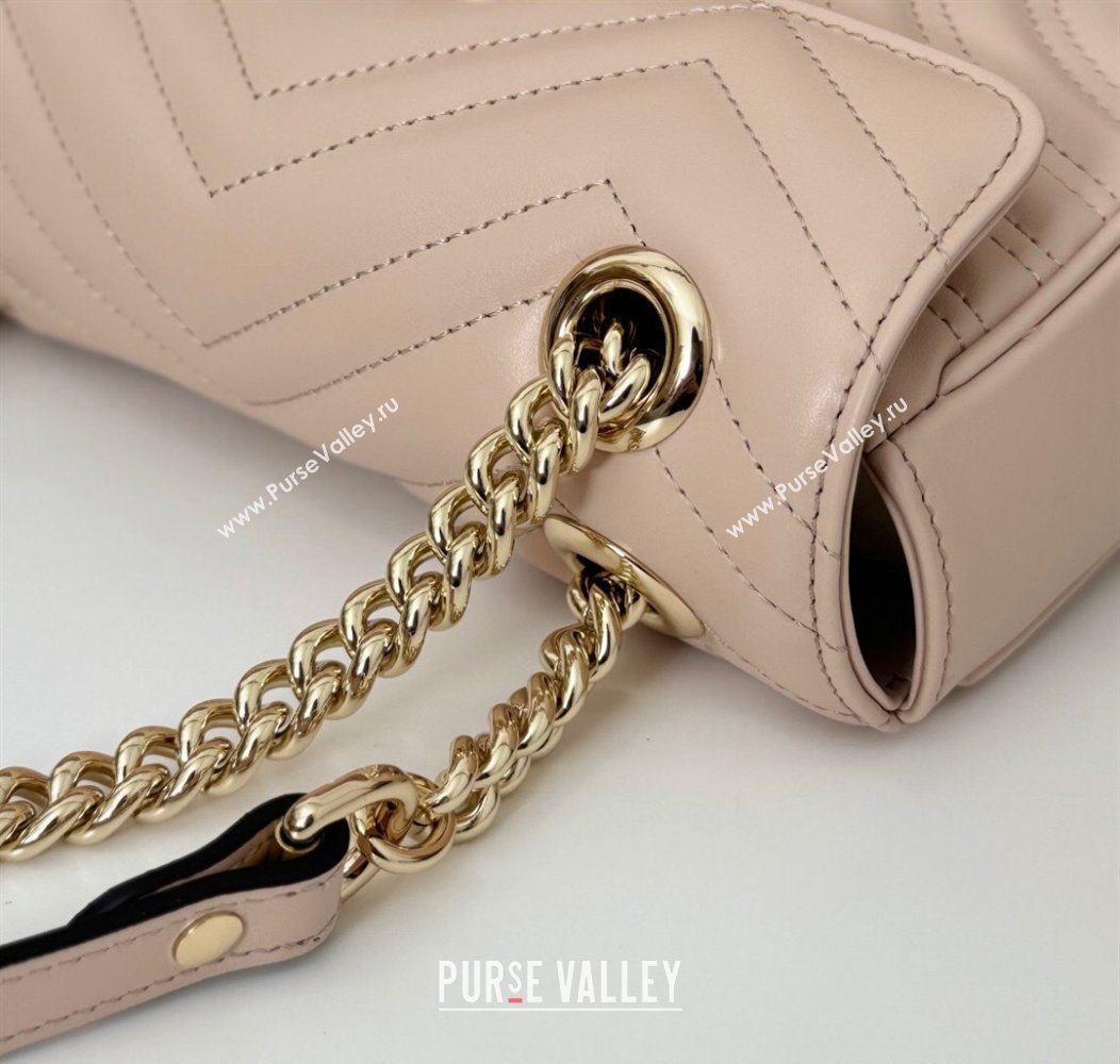 Gucci GG Marmont Matelasse Leather Mini Bag 446744 Light Pink 2024 (DLH-241211091)