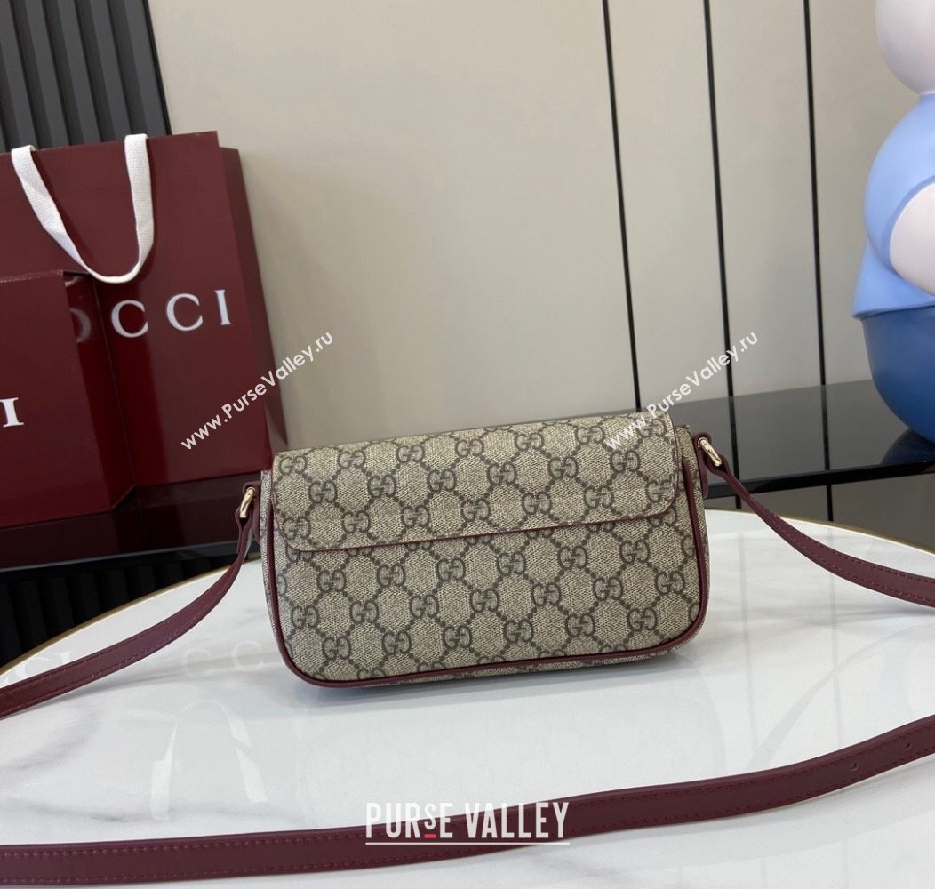 Gucci GG Canvas Mini Shoulder bag with Cat Detail 2024 818764 (XLU-241211043)