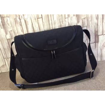 Gucci GG Supreme Canvas Diaper Mommy Shoulder bag Black 2024 ‎123326 (DLH-241211154)