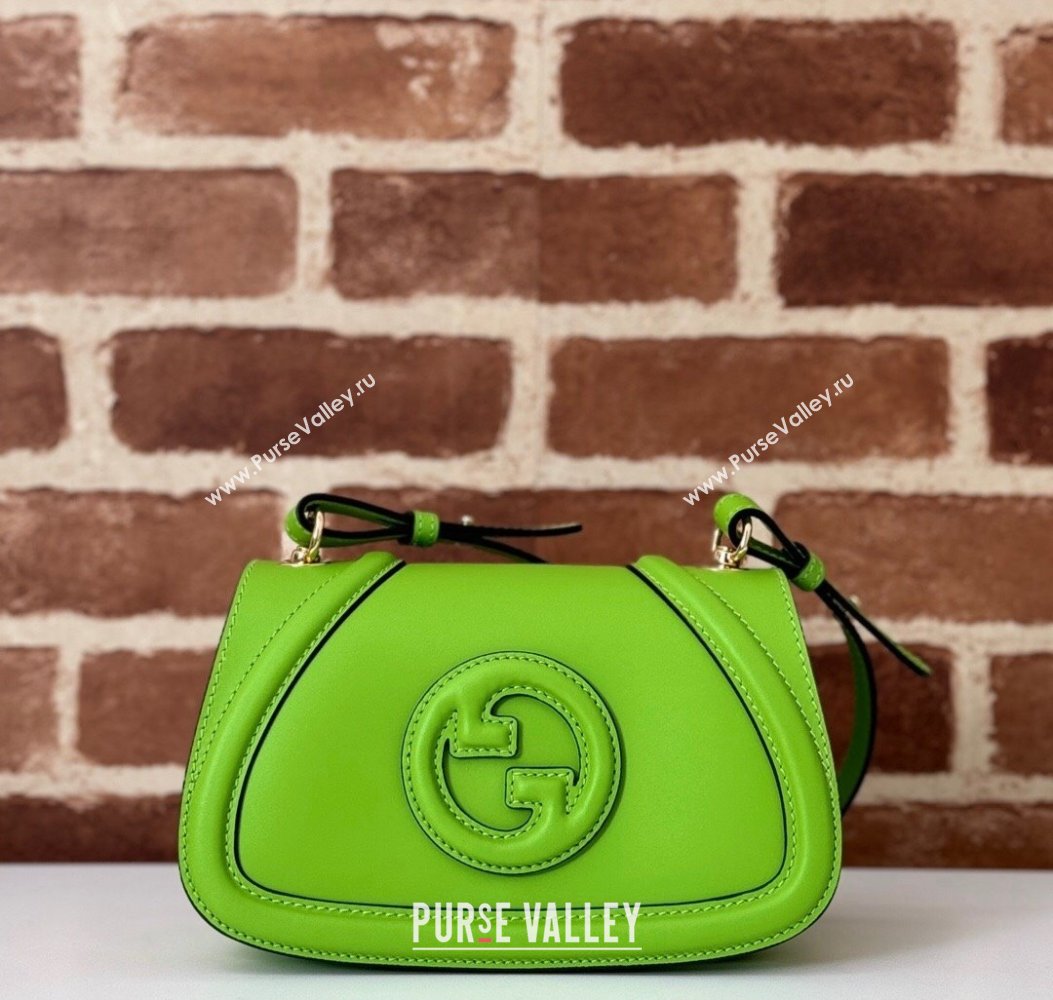 Gucci Blondie Mini Shoulder bag in Smooth Leather 815700 Melinda Green 2024 (DLH-241211157)