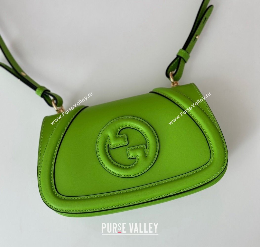 Gucci Blondie Mini Shoulder bag in Smooth Leather 815700 Melinda Green 2024 (DLH-241211157)