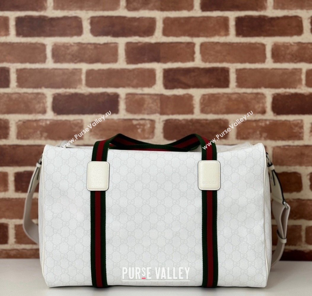 Gucci White GG Canvas Duffle bag 2024 799871 (DLH-241211162)