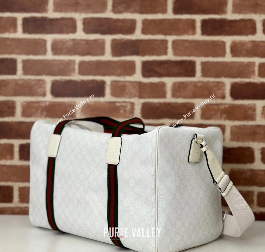 Gucci White GG Canvas Duffle bag 2024 799871 (DLH-241211162)