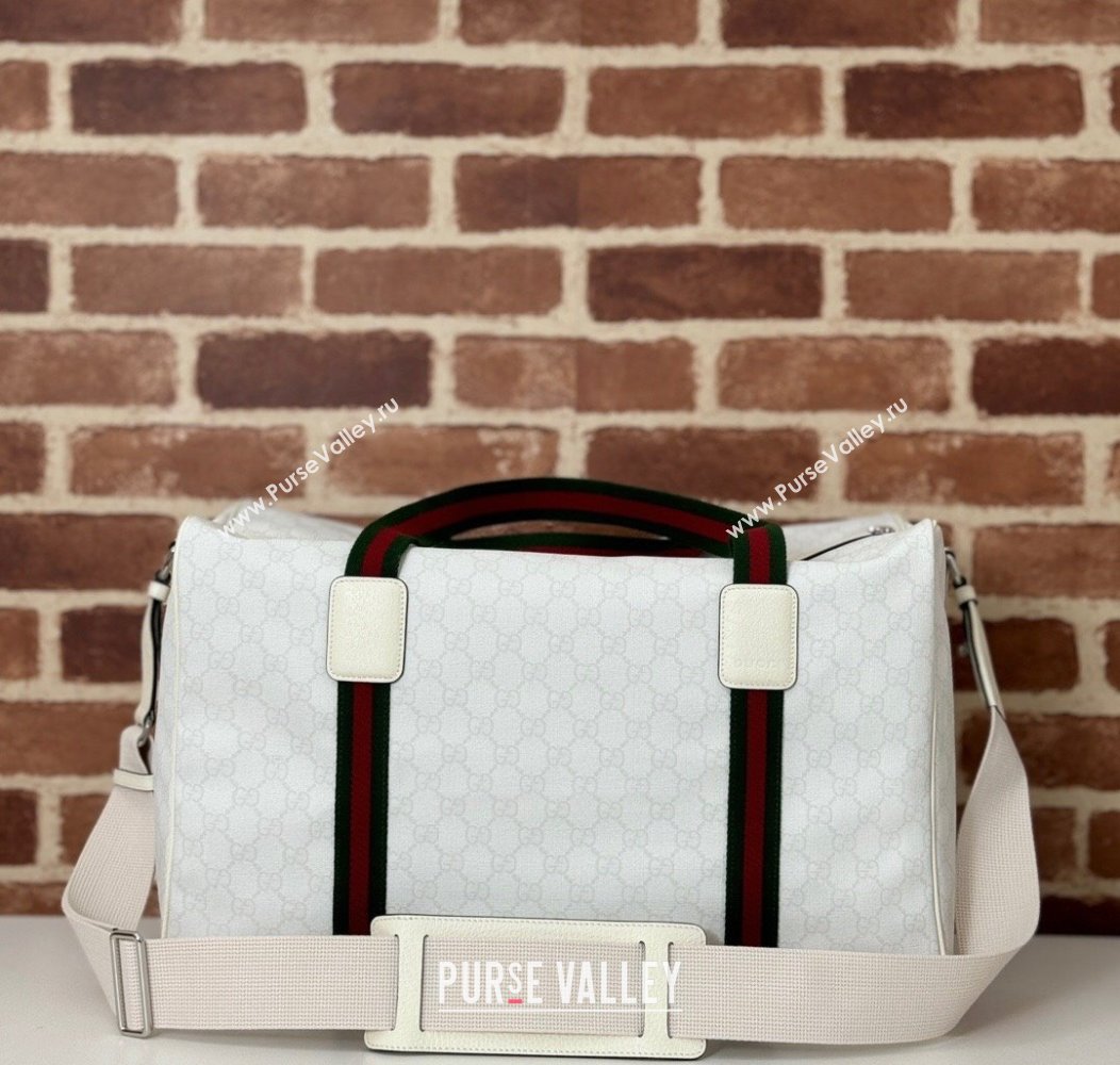 Gucci White GG Canvas Duffle bag 2024 799871 (DLH-241211162)