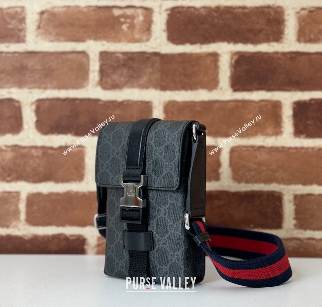 Gucci Mens Super Mini GG Canvas Bag Black 2025 816954 (DLH-250117051)