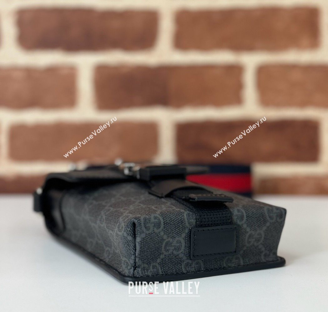 Gucci Mens Super Mini GG Canvas Bag Black 2025 816954 (DLH-250117051)