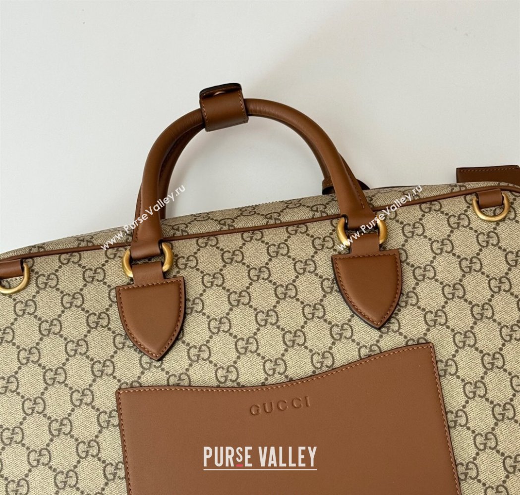 Gucci Mens GG Canvas Emblem Medium Briefcase Top Handle bag Beige/Brown 2025 821149 (DLH-250117076)