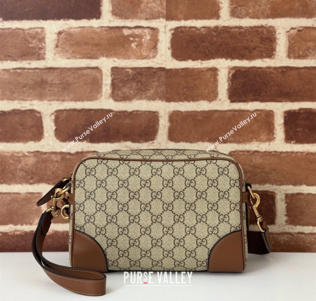 Gucci Mens GG Canvas Emblem Small Crossbody bag Beige/Brown 2025 821155 (DLH-250117078)