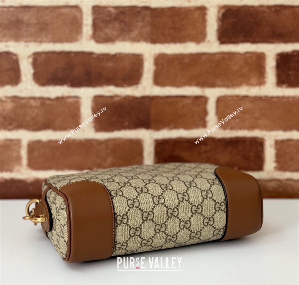 Gucci Mens GG Canvas Emblem Small Crossbody bag Beige/Brown 2025 821155 (DLH-250117078)