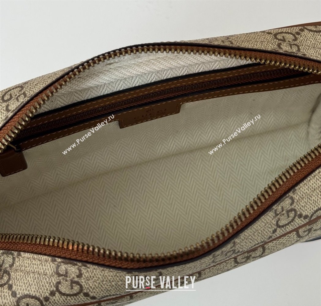Gucci Mens GG Canvas Emblem Small Crossbody bag Beige/Brown 2025 821155 (DLH-250117078)