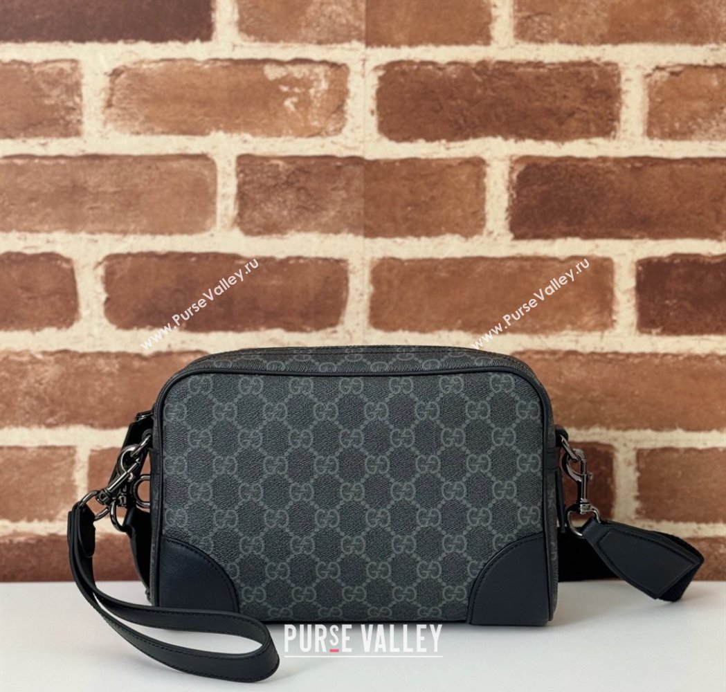 Gucci Mens GG Canvas Emblem Small Crossbody bag Black 2025 821155 (DLH-250117079)