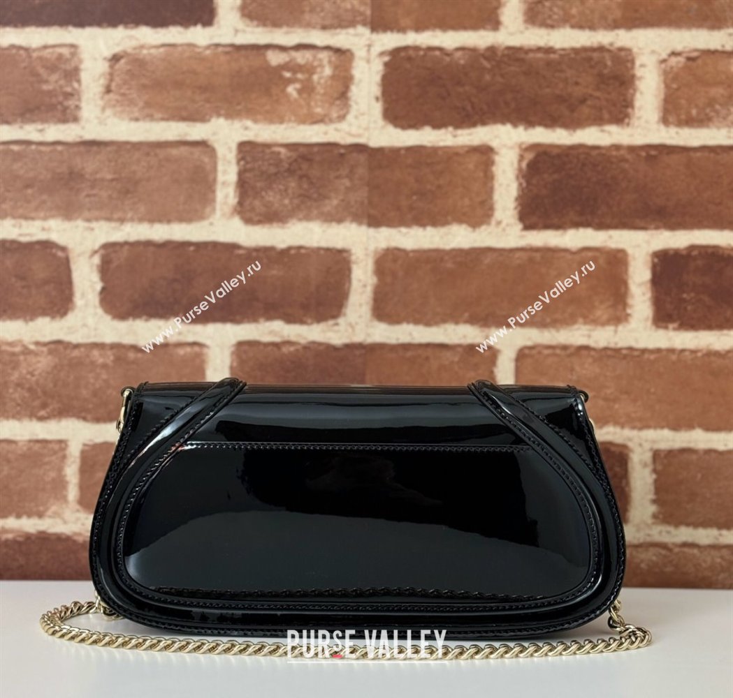 Gucci Blondie Small Shoulder bag in Patent Leather Black 2025 814952 (DLH-250117080)
